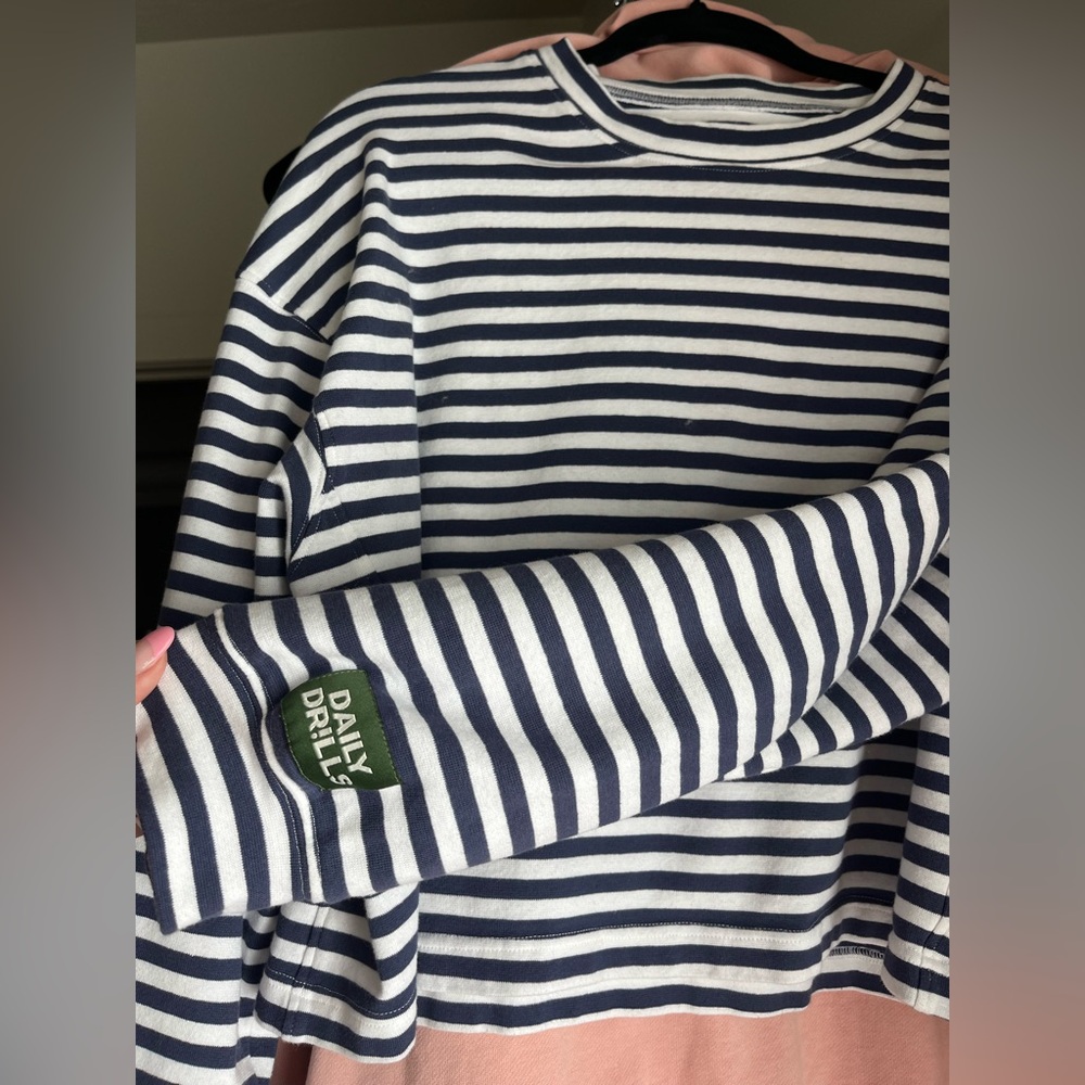 Daily Drills Navy Stripe Long Sleeve Top XS/S